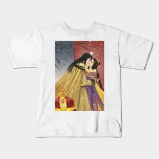 Chinese Emperor and His Beloved Consort Illustration Kids T-Shirt